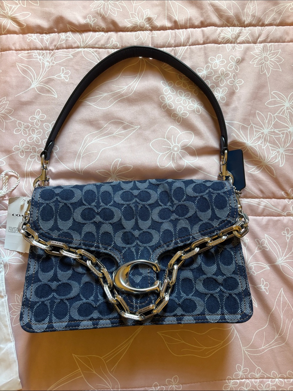 Coach Denim Chain Tabby Shoulder Bag